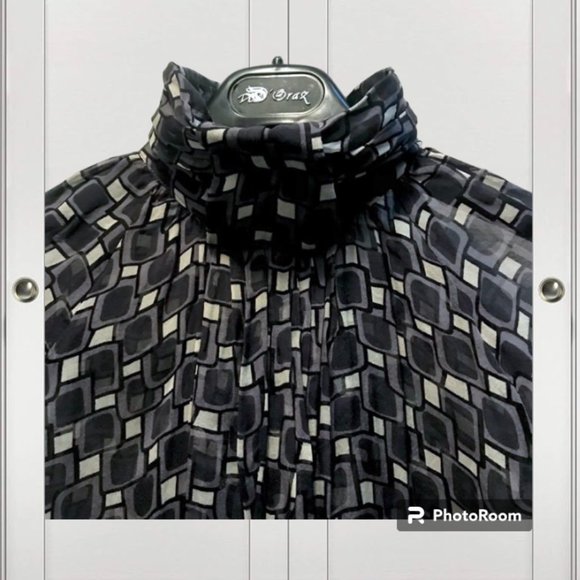 🖤🌹🖤Cute Flowy Zara Check Short Sleeve Blouse - Picture 4 of 13